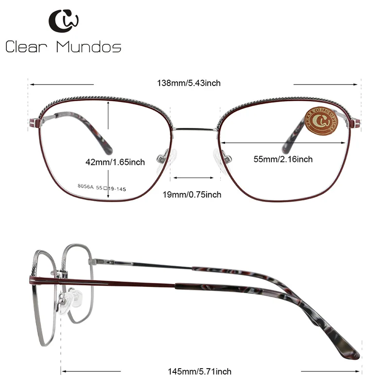 Прозрачные профессиональные квадратные очки MUNDOS ручной работы унисекс из