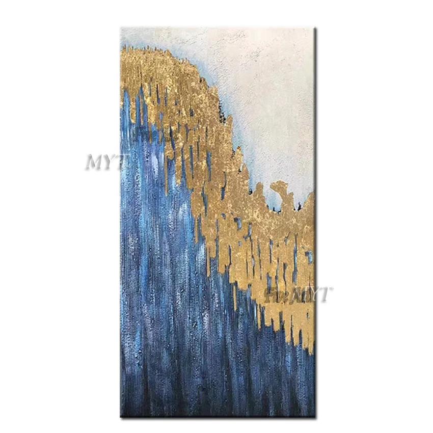 

Modern Fabric Design Wall Paintings Gold Acrylic Textured Thick Oil Painting Canvas Wall Art Panel For Living Room Decoration