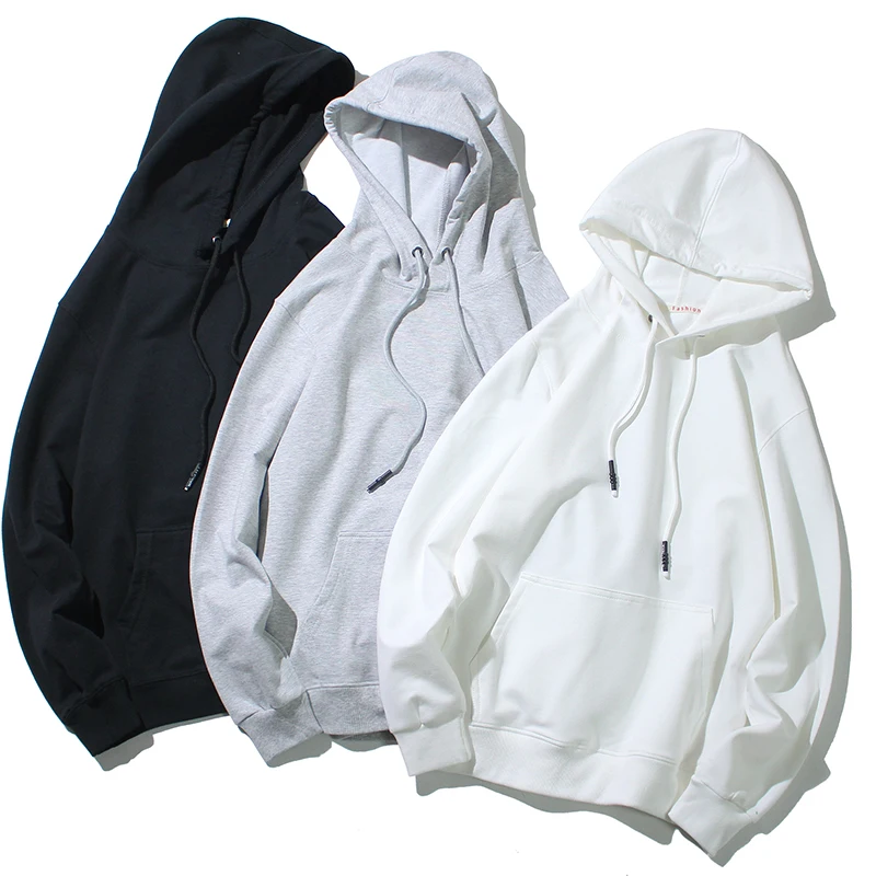 

Men's High Quality Hoodies 2019 Spring Autumn Women Casual Hoodies Sweatshirts Couple's Solid Color Hoodies Sweatshirt Tops 1905