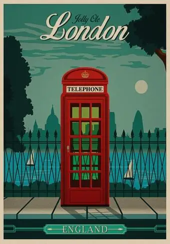 Шелковый постер для украшения стен и путешествий с принтом Лондона Рима