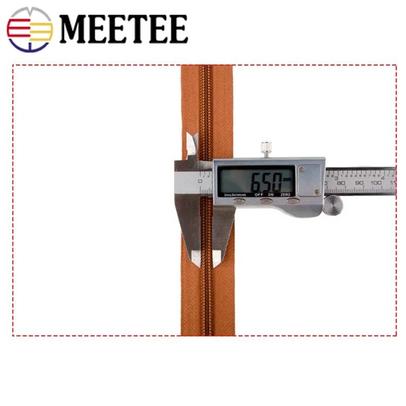Meetee 5#5/10/20meters Nylon Zipper+Pull Sliders for Home Textile Clothing Luggage Bags Quilt Cover Zip Sewing Accessories AP672|Молнии| |