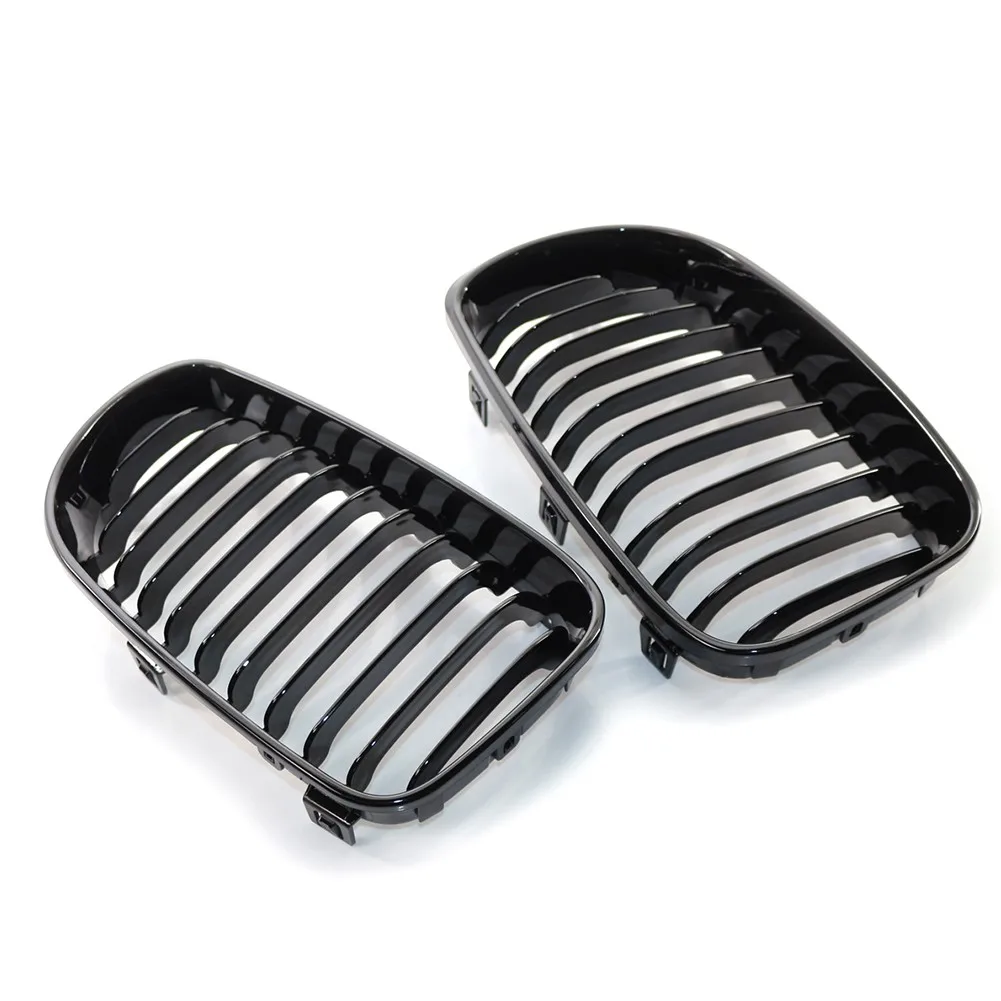 

1pair The Net For BMW E87 09-11. Bright Black Single-line Grille Black The Car Grille Is Suitable Exterior Parts High Quality