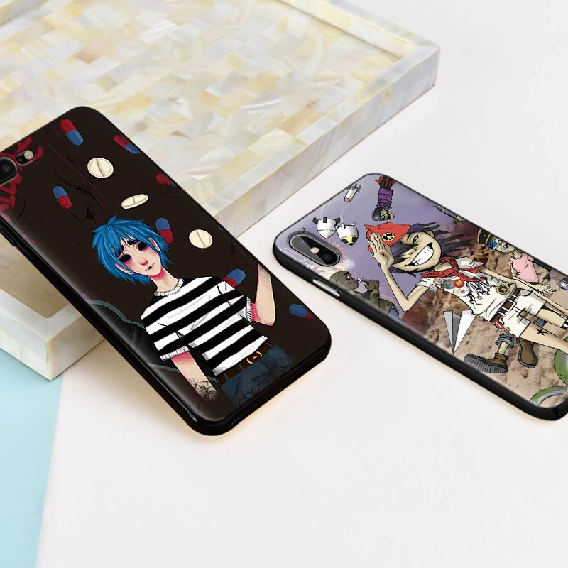 Мягкий чехол Gorillaz band из ТПУ для Apple IPhone X XR XS MAX 5 5S 5C SE 6 S 7 8 Plus ipod touch силиконовый |