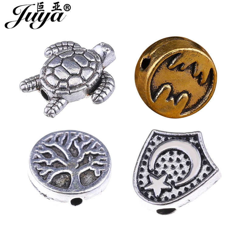 Разделительные бусины в форме звезды Луны черепахи дерева для ожерелий
