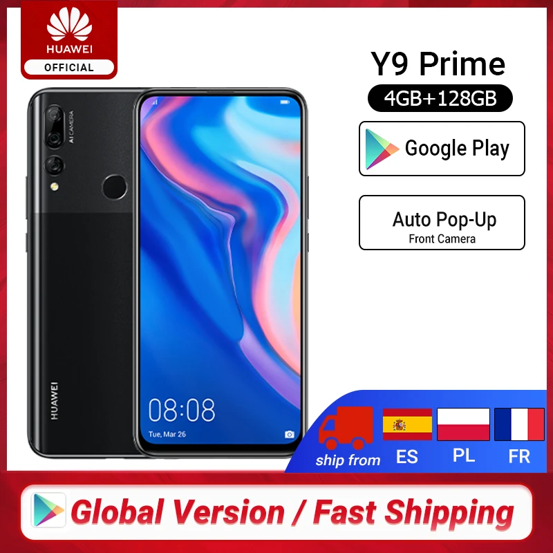 Глобальная версия huawei Y9 Prime 2019 смартфон AI Тройная задняя камера s Авто всплывающая