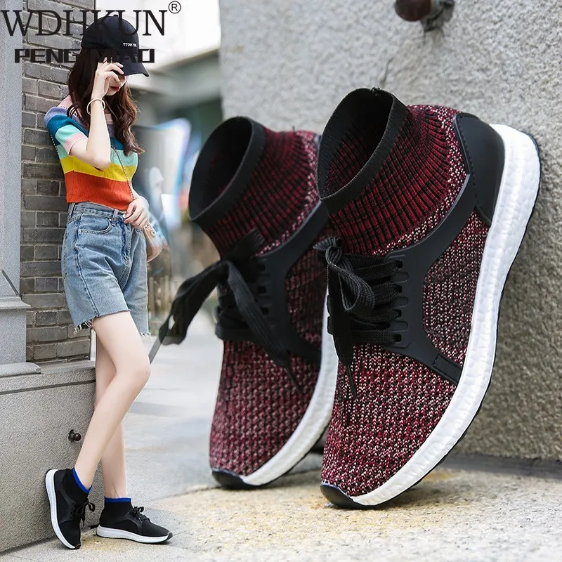 

Breathable Fashion Women Sneakers Soft Bottom Shoes 2021 Solid Color Sneakers Women Casual Shoes Laces Mesh Autumn Shoes Woman