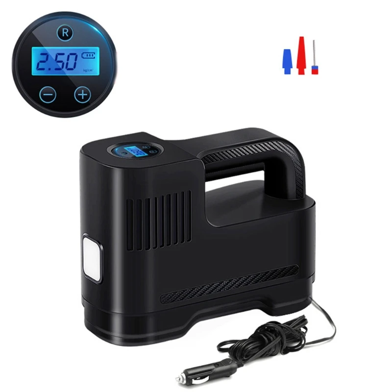 

Portable Car Air Compressor DC 12V LED Light Digital Auto Tire Inflator Air Pump XXFF