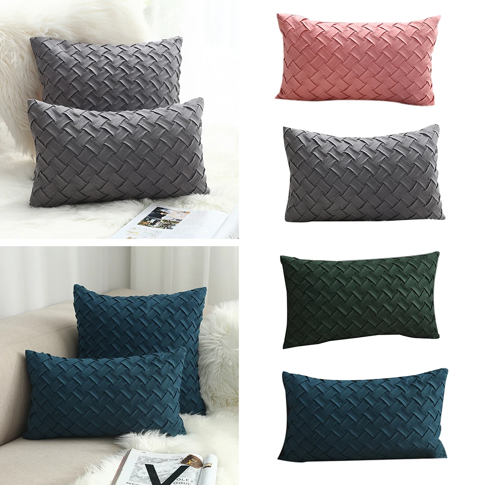 Наволочки из искусственной замши удобные декоративные однотонные для дивана