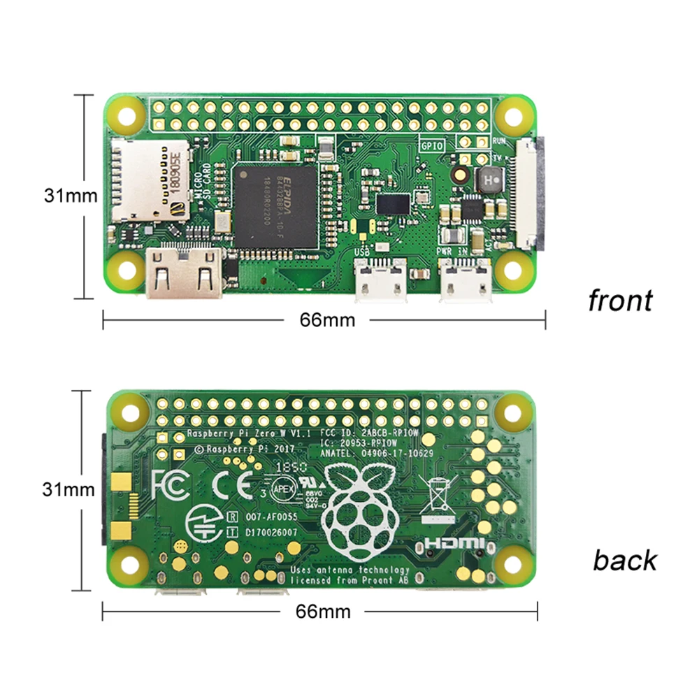 Raspberry pi zero w плата 1GHz CPU Встроенный Wi Fi и Bluetooth RPI 0 W|Демонстрационные стенды| |
