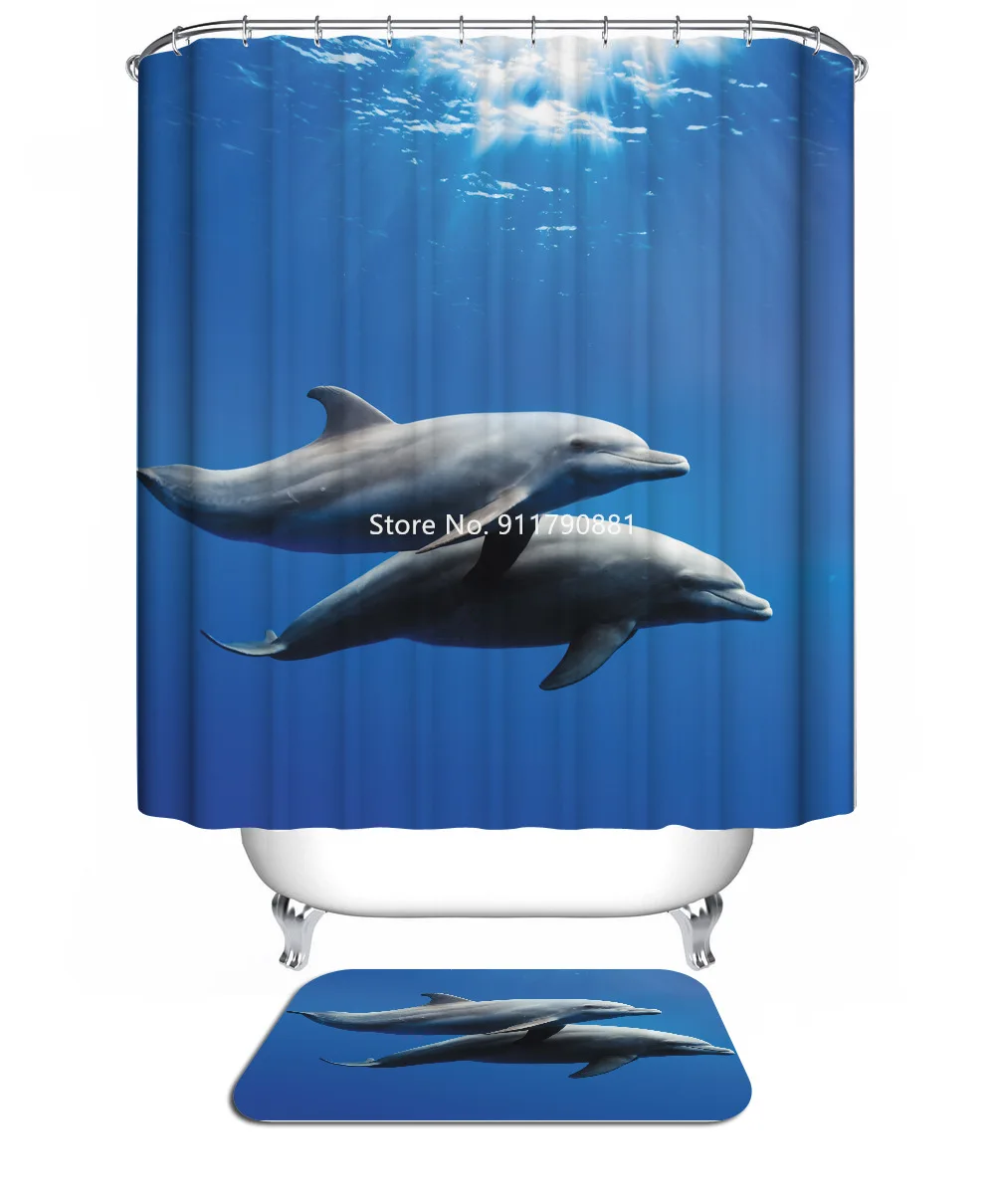 

Водонепроницаемая и устойчивая к плесени занавеска для душа с рисунком совы, подводного Кита и кораллов