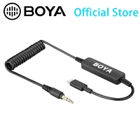 boya 3 5mm to lightning usb c connector audio cable for wireless microphone system by wm4 wm8 pro by mm1 uwmic9 ios android vlog