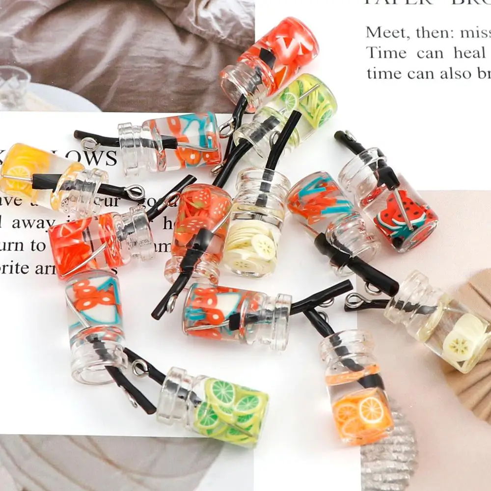 10 шт./лот Симпатичные Подвески в виде мини бутылочки подвески из смолы жемчужины