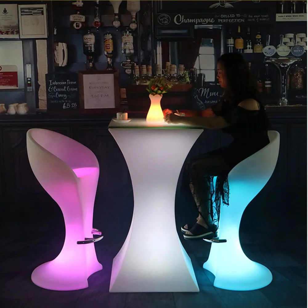 New 110cm height rechargeable led cocktail table IP54 waterproof wine coffee club disco party supplies | Мебель