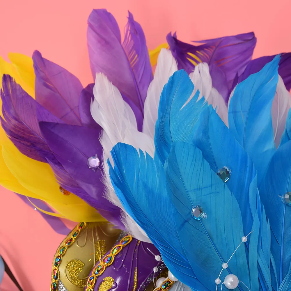 Новая маска для маскарада с искусственными перьями подарок на день рождения |