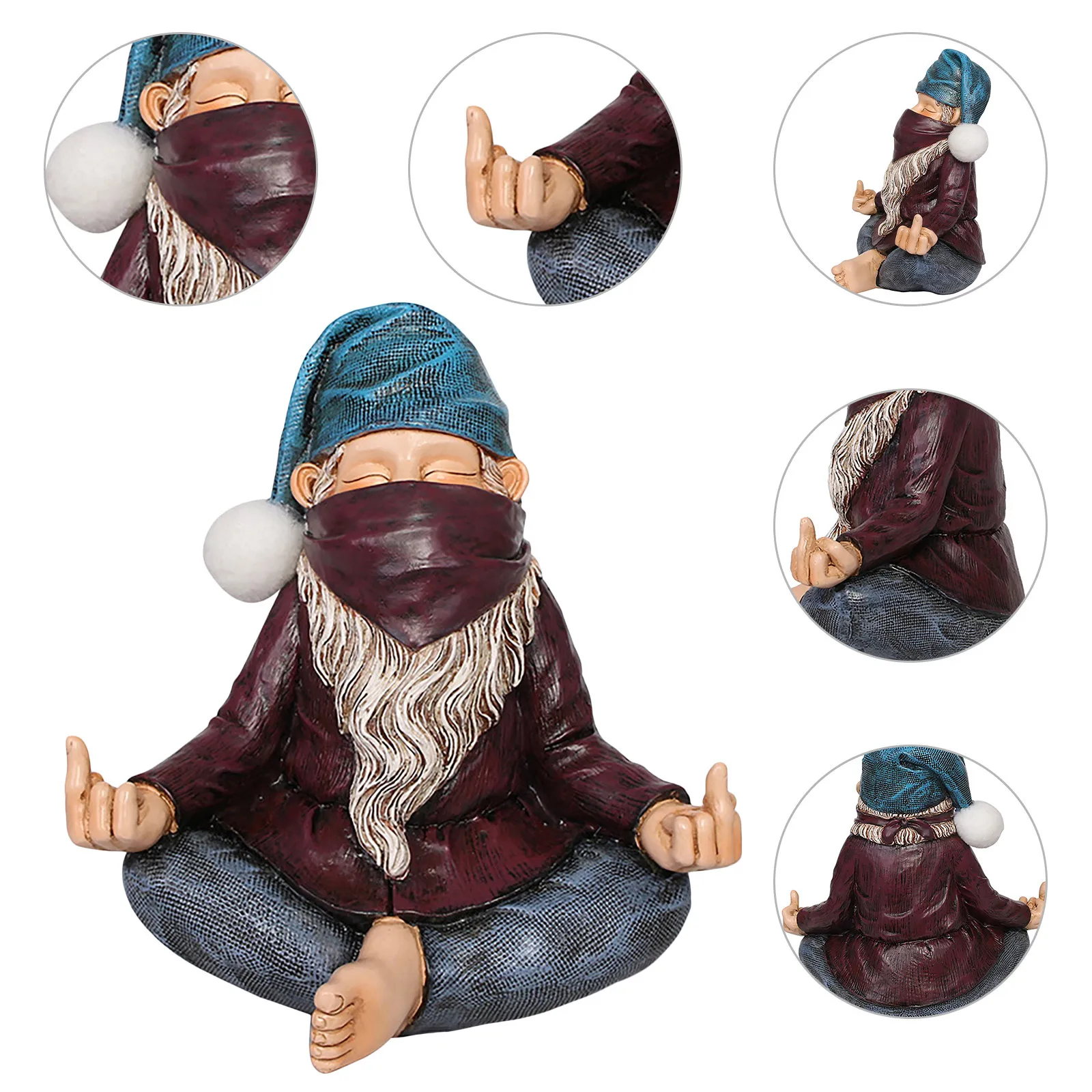 

Resin Goblin Ornament Mask Doll Dwarf Rudolph Goblin Dwarf decoracin de habitacin