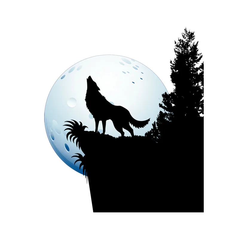 

Personality Howling Wolf In The Forest Car Sticker Car Bumper Stickers Decoration Door Body Window Vinyl Stickers Kk18*15cm