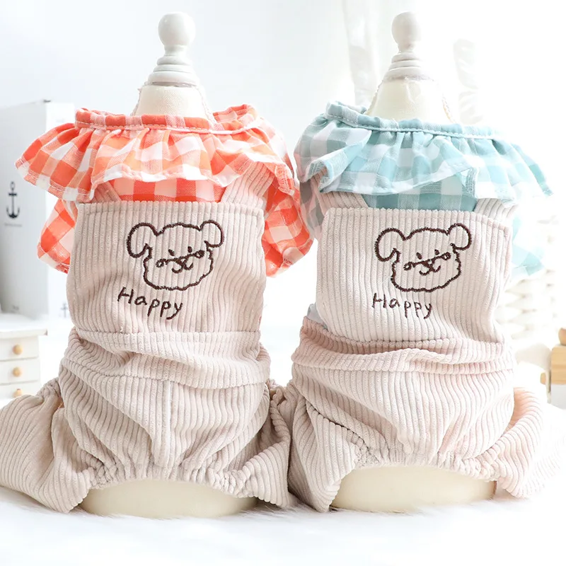 

2021 Модная стильная одежда для собак и кошек на осень и зиму, теплая удобная домашняя одежда, хлопковые рубашки для домашних животных