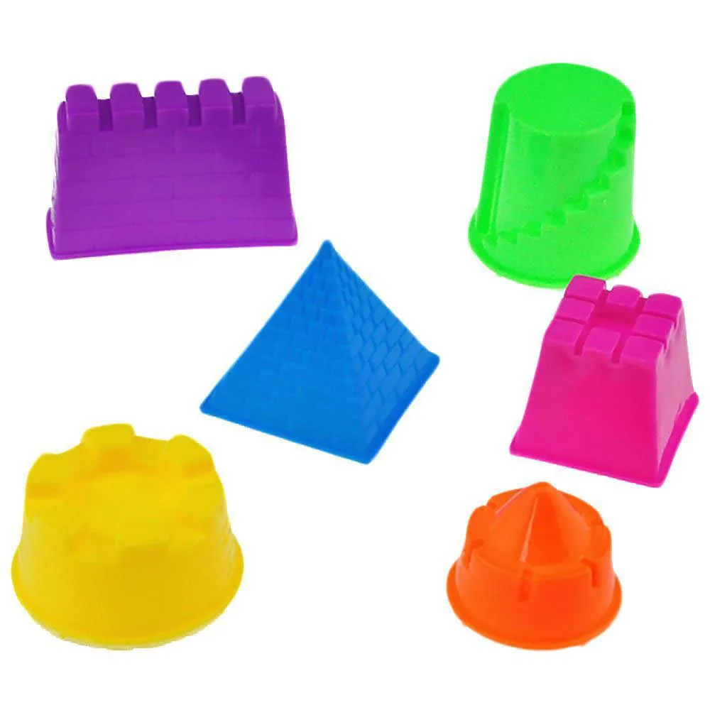 

6 Pieces Children's Beach Toys, Mini Castle Set, Sand Castle Shape Building