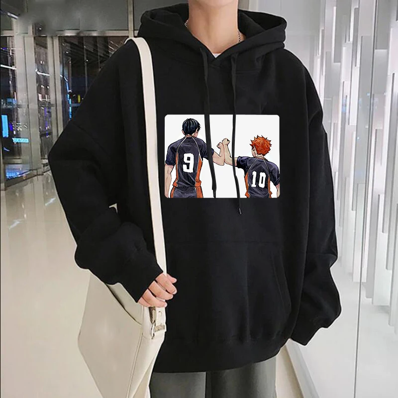 

Японские Аниме «Haikyuu Hinata» Shoyo и kageyama, печатные детали, Мультяшные Веселые толстовки Karasuno для старшей школы