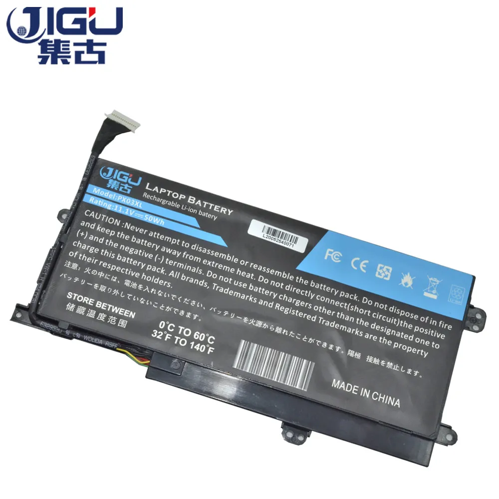 

JIGU Laptop Battery 11.1V PX03XL 714762-141 TPN-C109 HSTNN-DB4P HSTNN-IB4P For HP For Envy 14-k000 M6-K000 14-K100 14T-K110NR