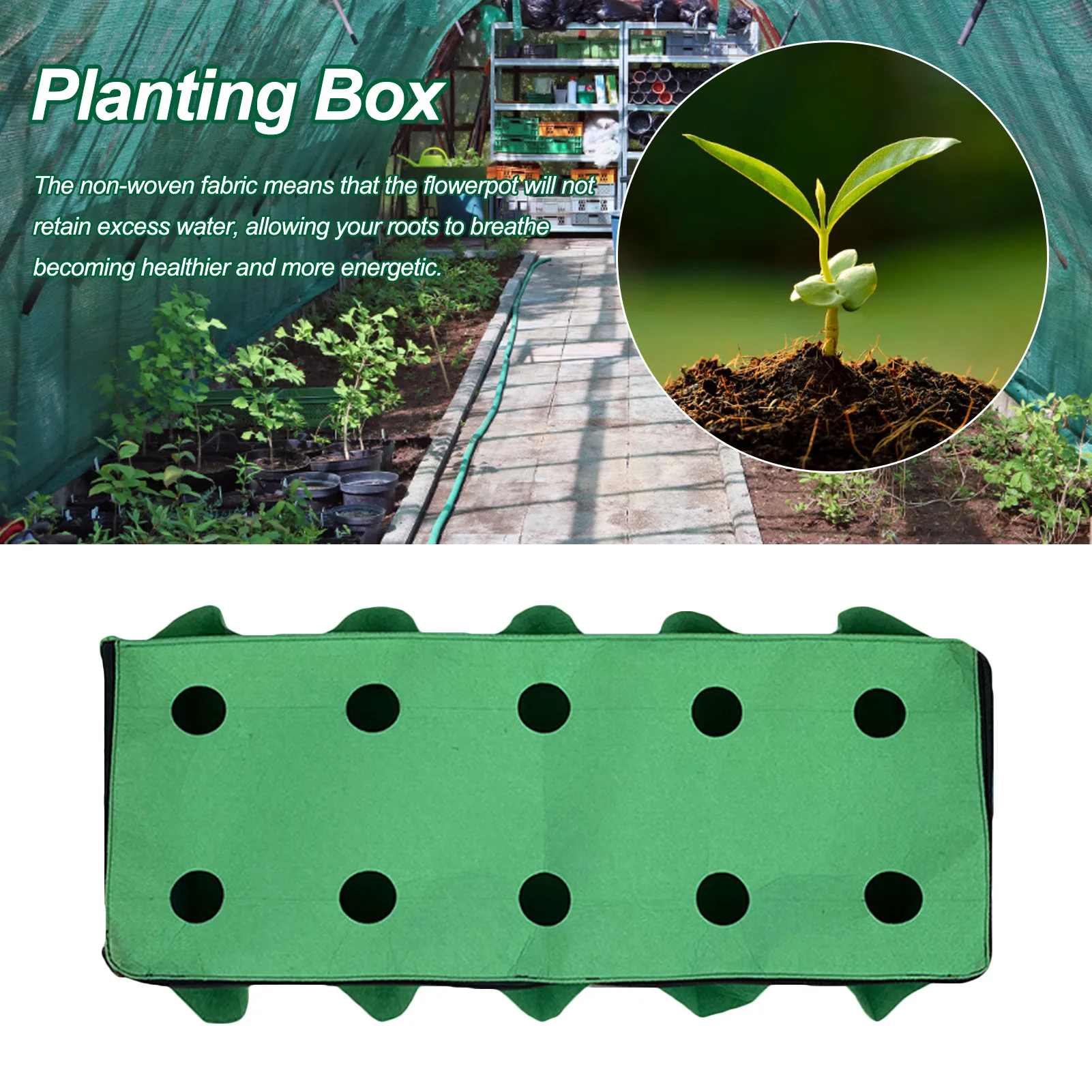 

96/38/25cm Felt Non-woven Fabric Thickened Seedling Box Rectangular Multi-functional Planting Box For Plants, Fruits, Vegetables