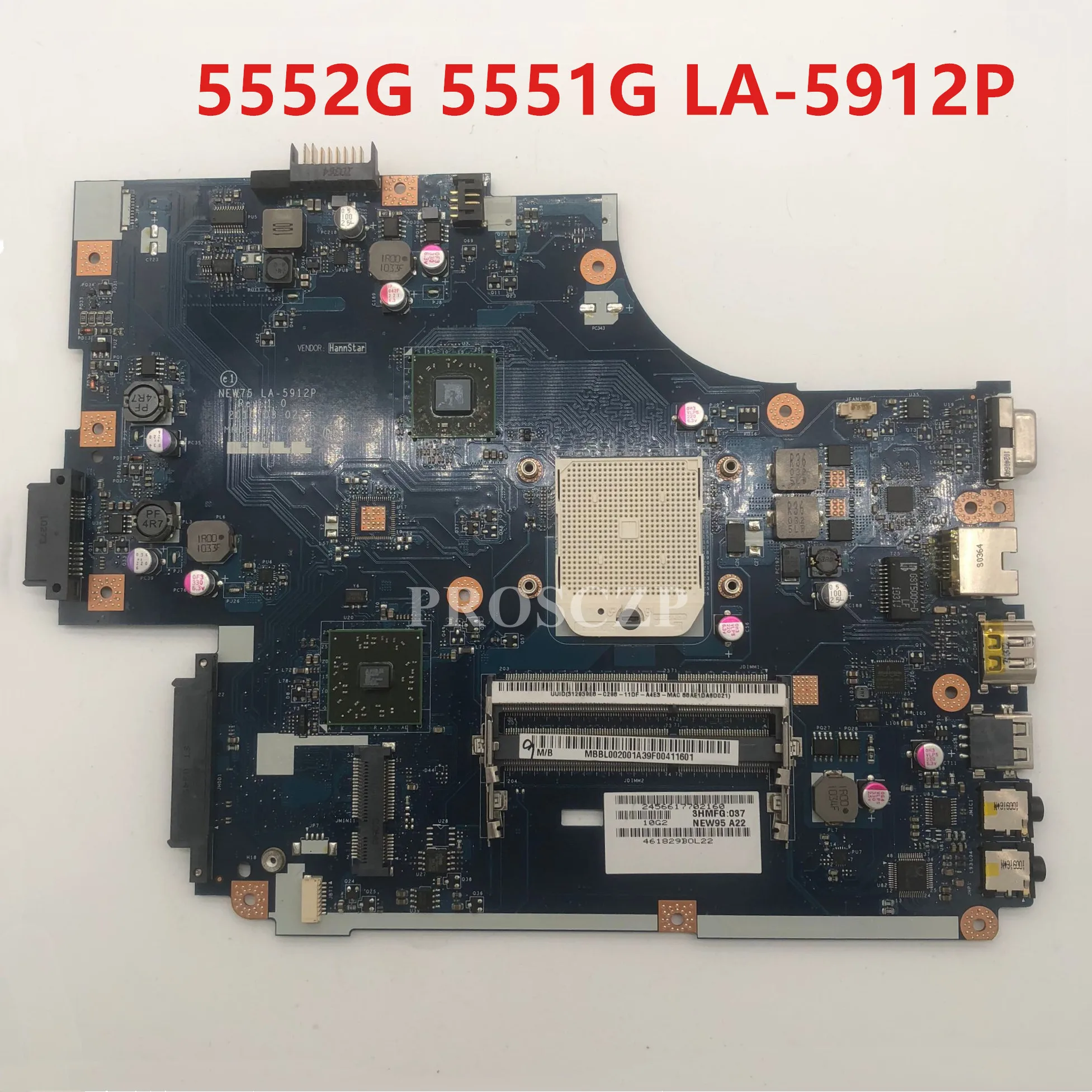 Для 5552G 5551G 5551 материнская плата для ноутбука NEW75 LA-5912p A55 DDR3 хорошо работает