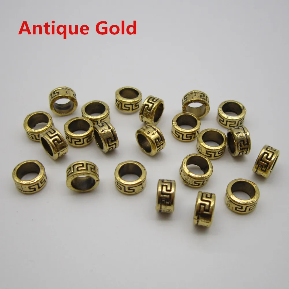 10 шт. 50 металлические серебряные маленькие Викинги оплетка для волос страшная