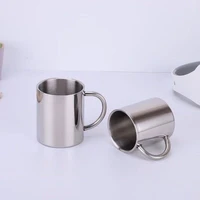 new stainless steel mark cup mountaineering camp cup double layer handle cup coffee cup customized