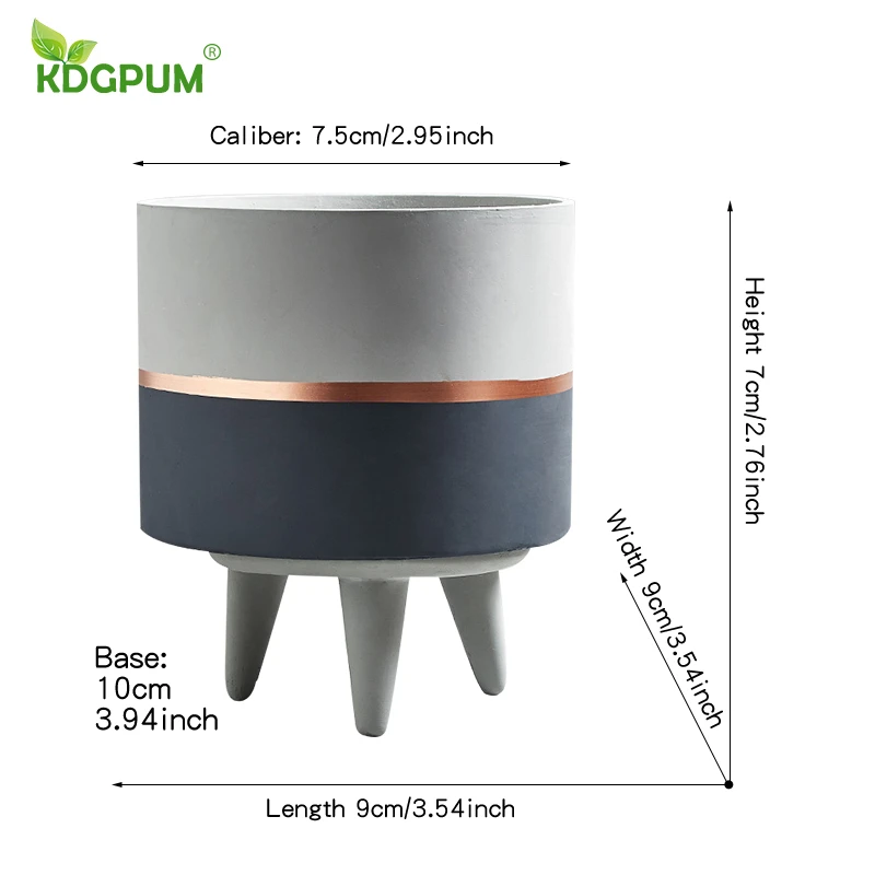 Современный цементный цветочный горшок ручной работы в скандинавском стиле