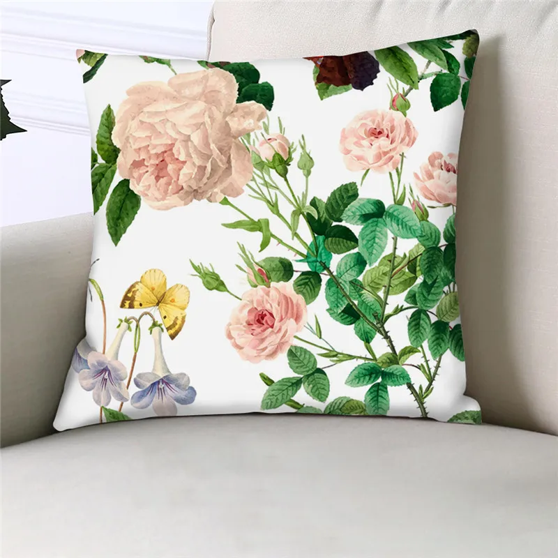 Разноцветный чехол Fuwatacchi для детской подушки Весенняя декоративная наволочка с