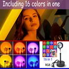 Лампа с проекцией заката, 16 цветов, радужная RGB лампа С закатом, светодиодная атмосферная лампа, настольная лампа, USB для домашнего декора спальни, ночсветильник