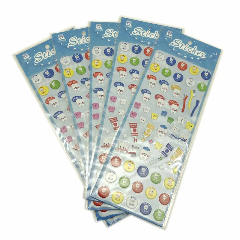 

5 шт зубные подарок стоматологический милый в форме коренного зуба с рисунком зубов Фея пышные пластиковая наклейка для детей записки