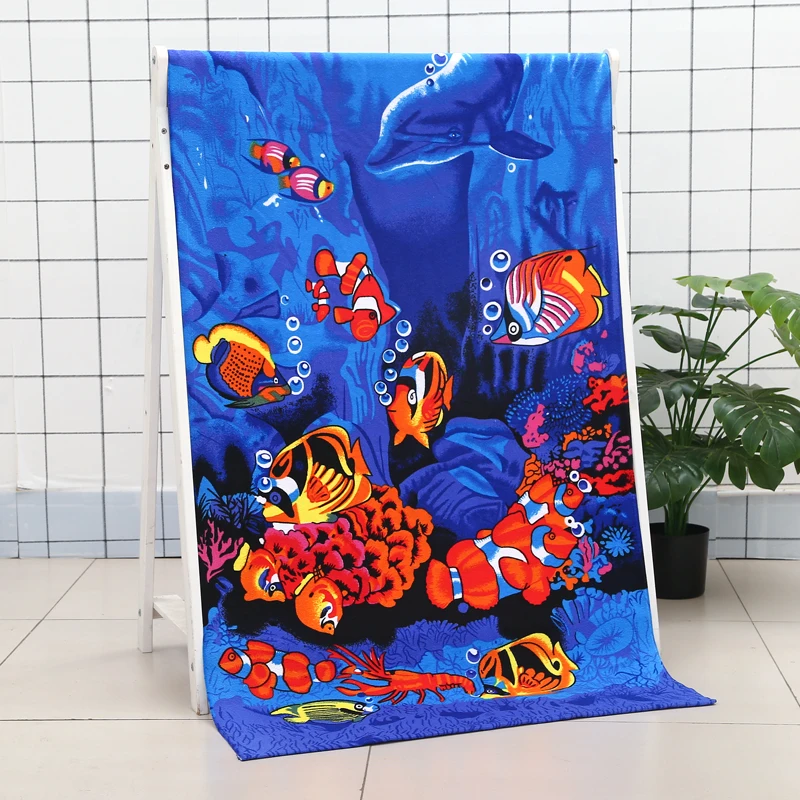 Быстросохнущие абсорбирующие Банные полотенца из микрофибры с принтом дельфина