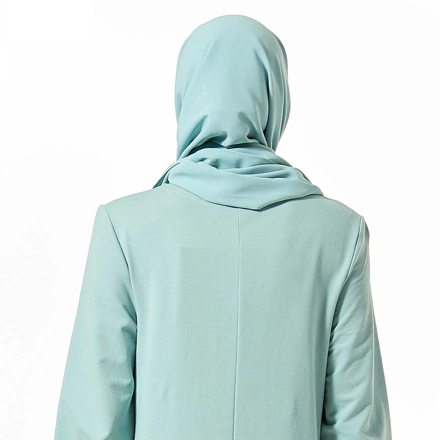 

2021 Muslim New Boho Green Headscarf Women Head Covering Scarf Ethnic Monochrome Long Gauze Temperament Hijab Caps Women