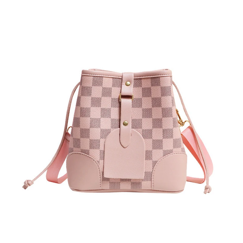 

Fashion Luxury Style Designer Women Shoulder Bag Lady Min Handbag Crossbody Plaid Bucket