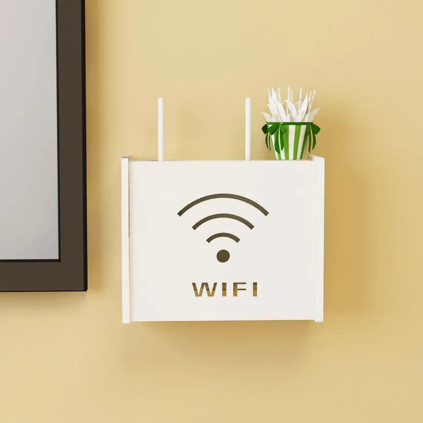 Новый Wi-Fi полка для маршрутизатора ящики хранения кабель Power Plus проволочный
