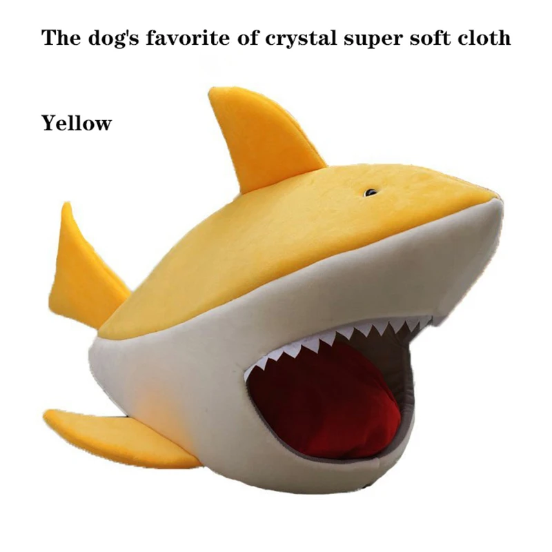 Креативная подушка в виде кота гнезда для домашних животных акулы желтого цвета