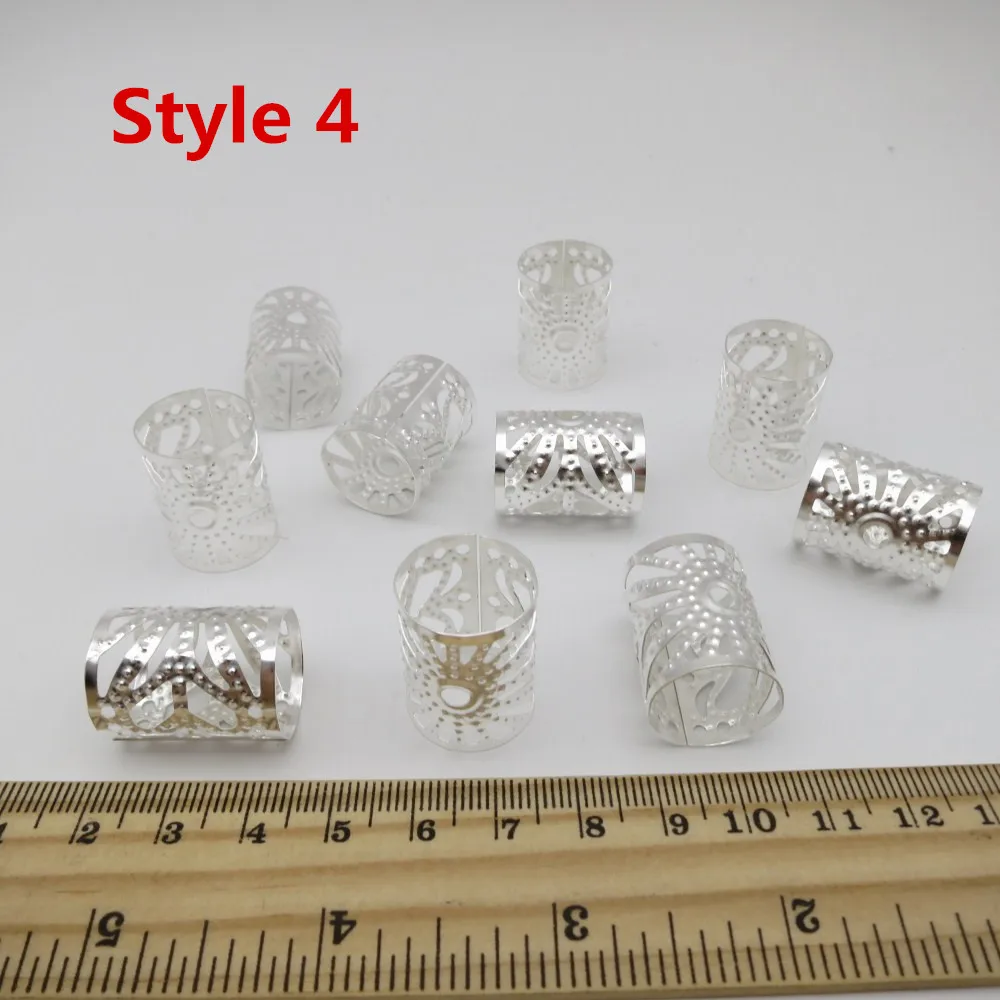 10 шт./упак. золотистые/Бронзовые большие регулируемые косы для волос dread Dreadlock