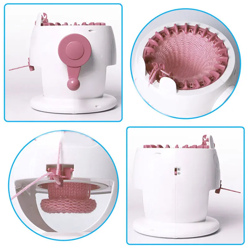 Станок для вязания с 22 иглами умный ткацкий станок круглый вращающийся двойной |