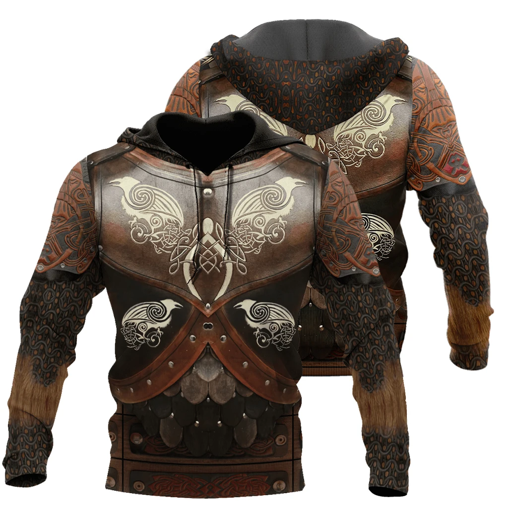 

Dark Plstar Viking Armor Tattoo 3D All Over Printed Mens Hoodies and Sweatshirt Autumn Unisex Zipper Hoodie Casual Sportswear