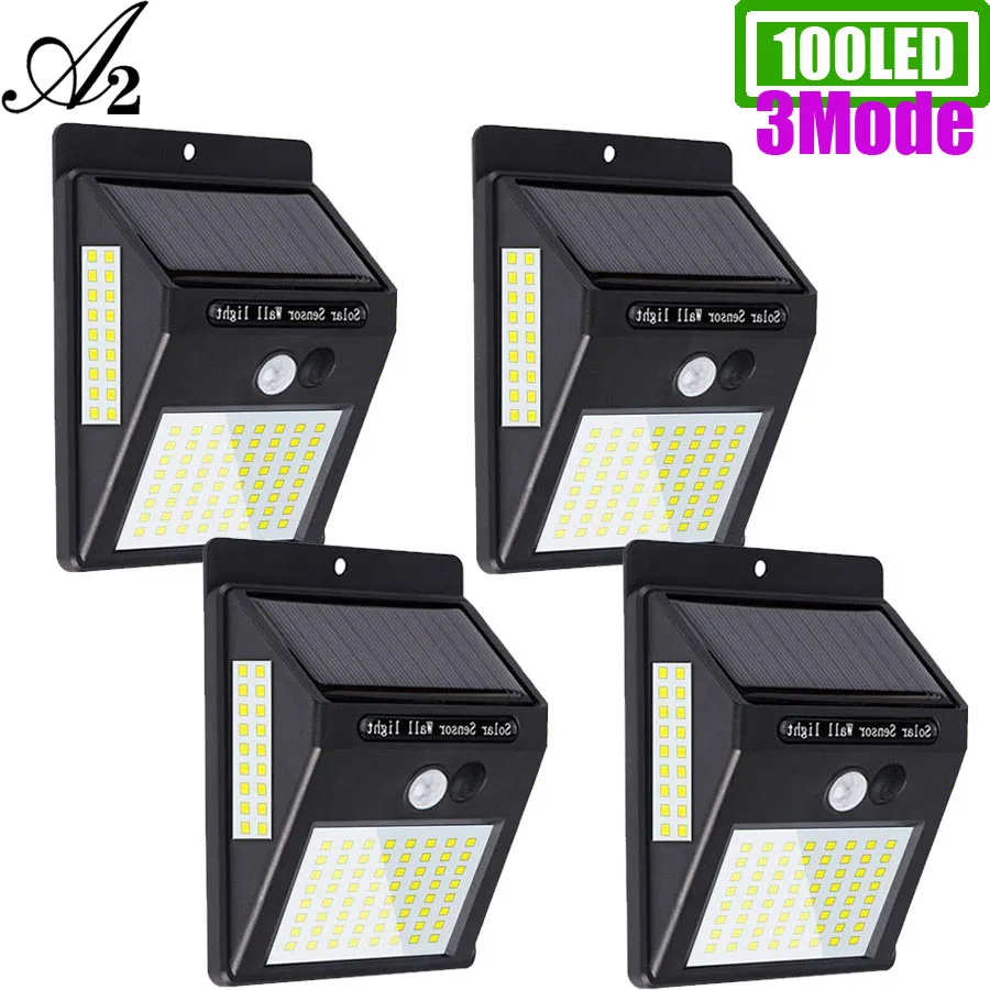 A2 ПИР светодиодный Солнечный сад лампа движения Сенсор солнечный светильник 4