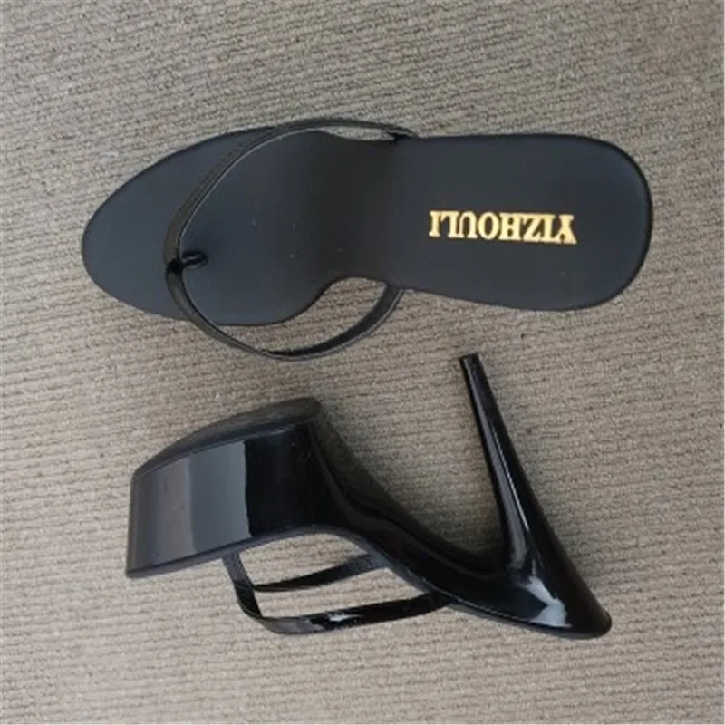 Модные башмачок принцессы высотой 15 см Пикантные лакированные туфли на высоком