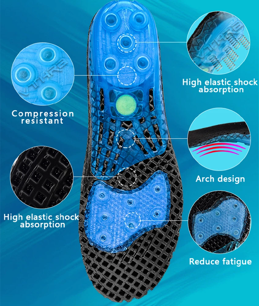 EVA Spring Silicone Sole Insole Flat Feet Orthotic Insoles Arch Support Orthopedic Inserts Plantar Fasciitis Feet Pain Foot Care