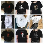 Футболка женская с графическим рисунком скелета, 2020 хлопок, Повседневная смешная свободная футболка унисекс, цвет белый, черный, лето 100%