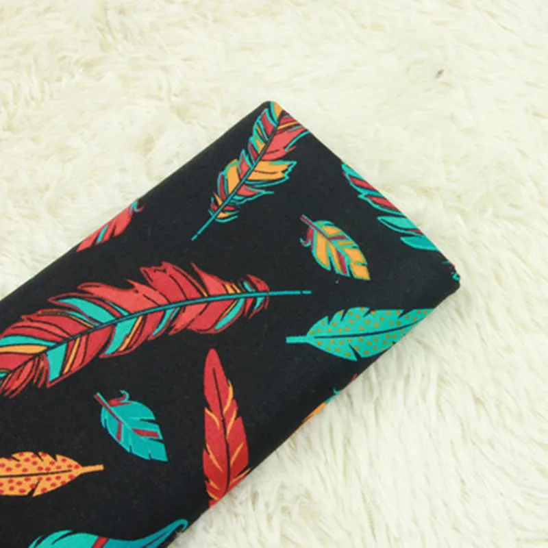 Полосатый 100% хлопок ткань с принтом в виде перьев Северной Европы одеяла ручной