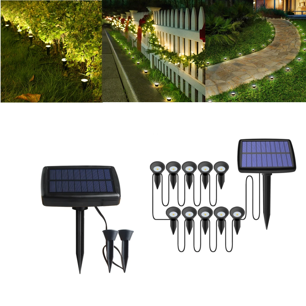 

Solar Lights Outdoor Waterproof Lawn Lamps Spotlights Pathway 2/10 In 1 Landscape Lighting Garden Decoration Patio Yard Light