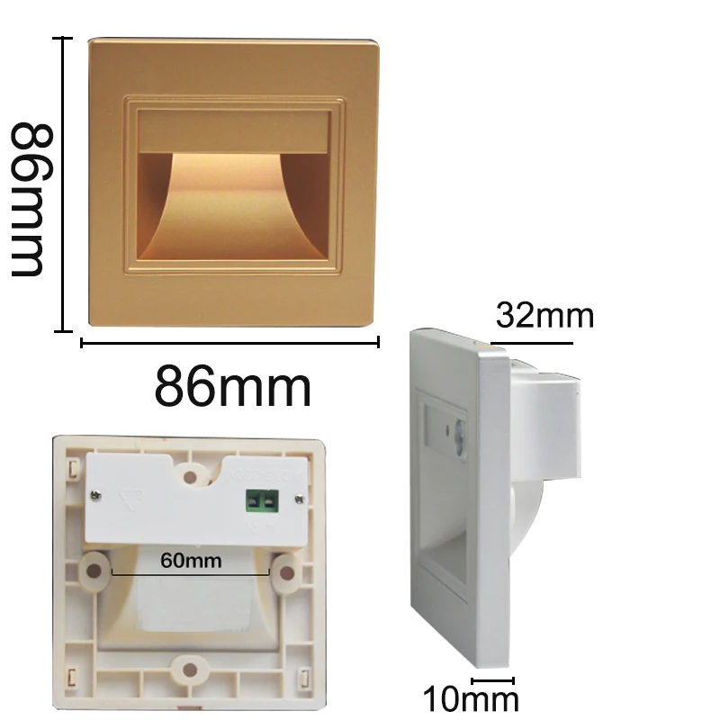 Настенный светильник лестницы настенный светодиодный 3 Вт + лампы ступенчатый