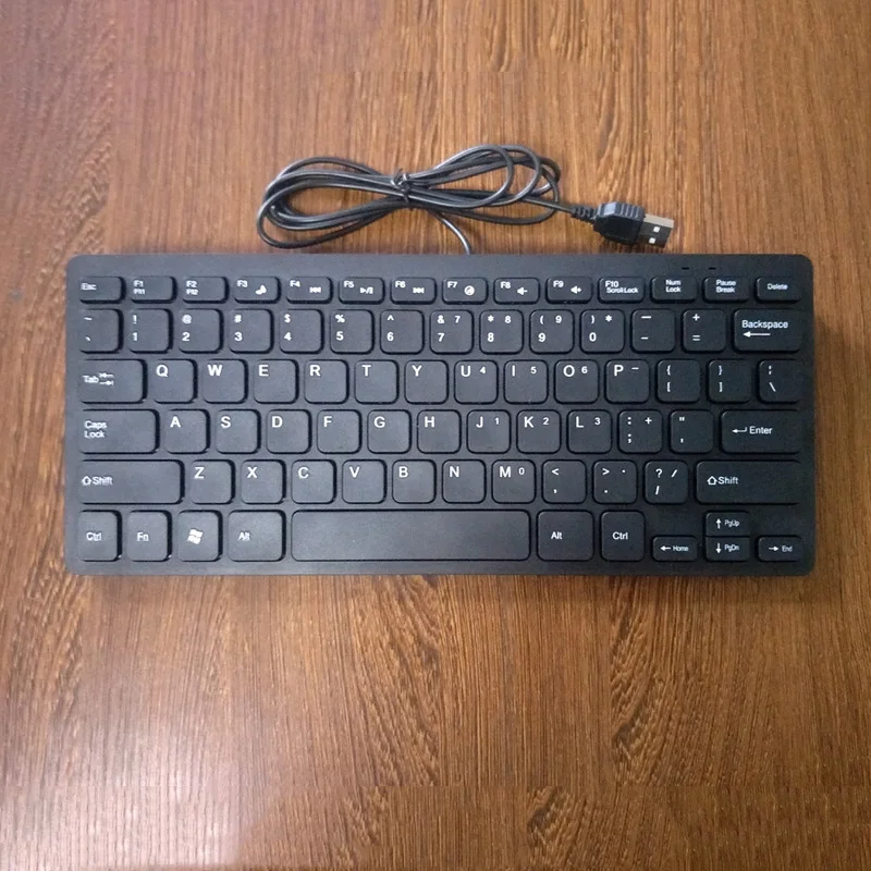 1 шт. 2,0 Мини клавиатура Проводная QWERTY ультра тонкая клавиатура для компьютера ПК оборудования