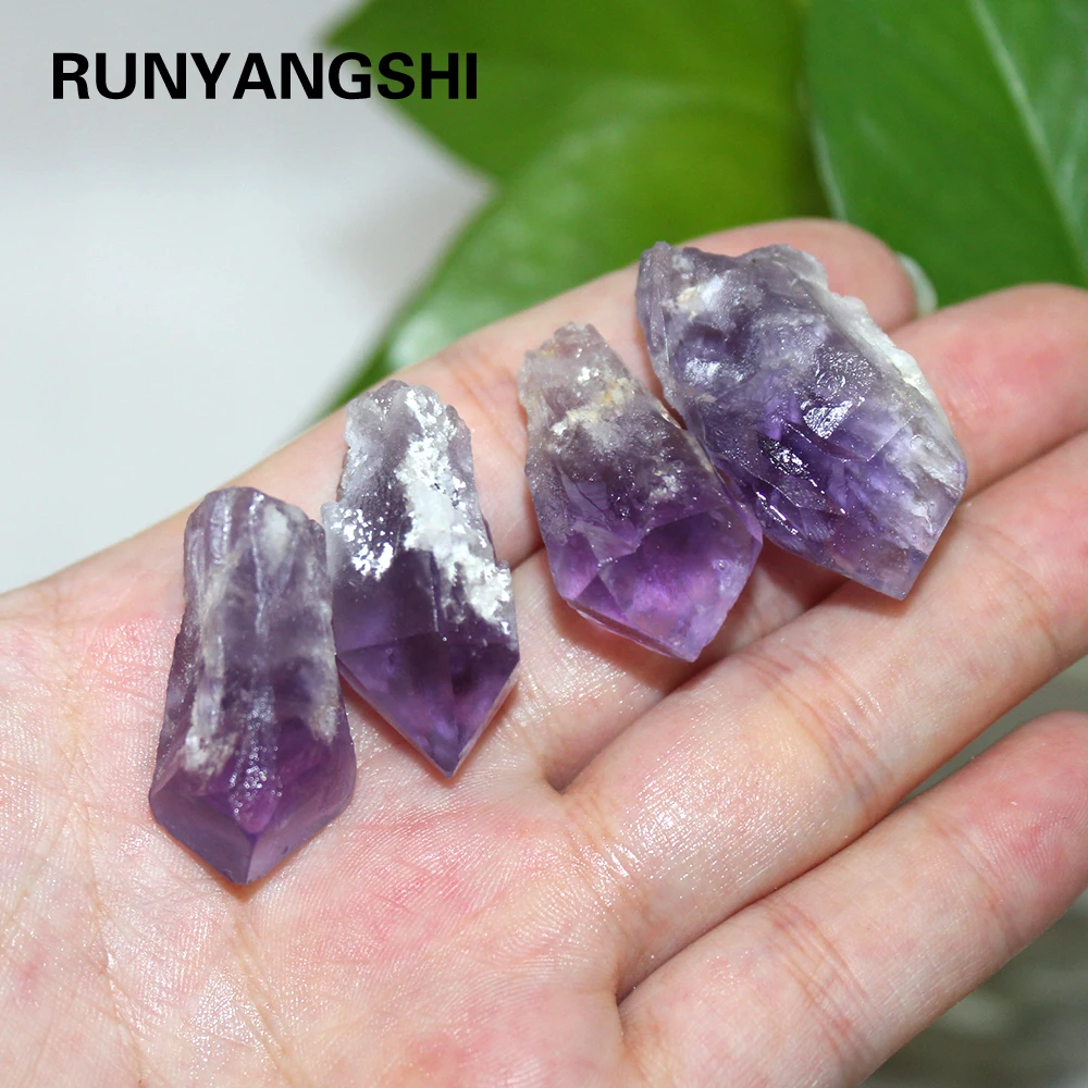 50 г/пакет натуральный аметист зуб гравий Фиолетовый Кристалл Power stick
