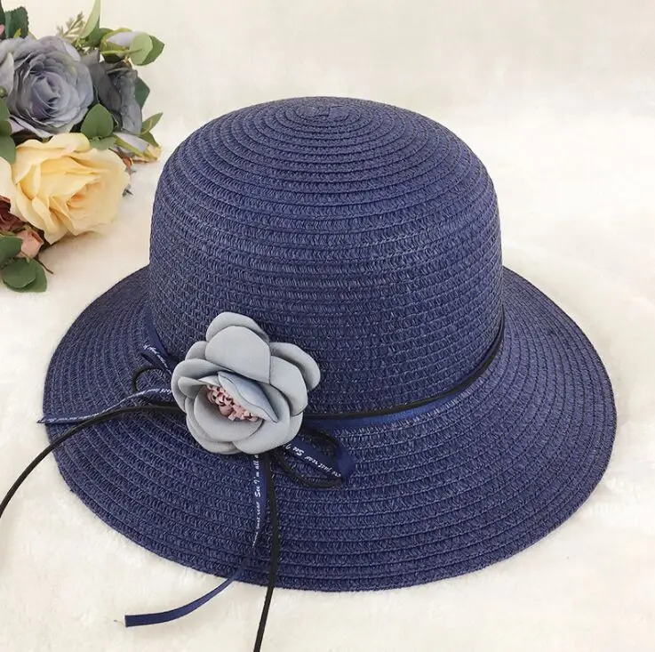 Шляпа DONGYUN004 женская Соломенная с бантом и широкими полями | Аксессуары для одежды